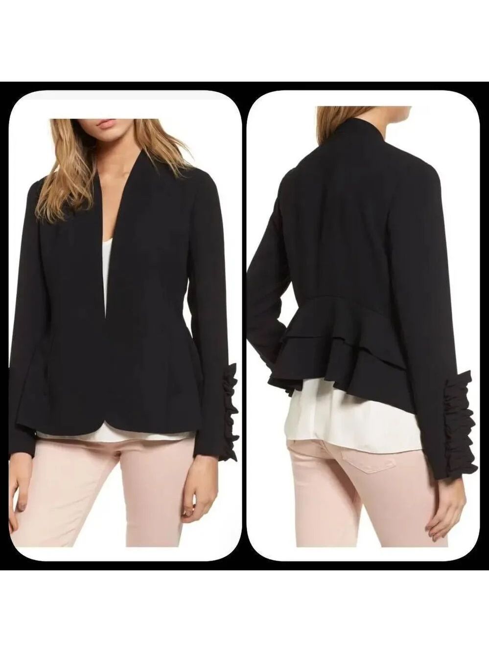Chelsea 28 Ruffle Sleeve Blazer